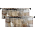 Modern Abstract Window Valances - 2 Pack, Adjustable 18x52 Inch Curtains for Living Room & Kitchen