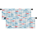 Seascape Window Valances 2 Pack - Blackout, Adjustable, 18x52 Inch