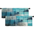 Modern Abstract Window Valances Set - 2 Pack Blackout Drapes for Living Room & Kitchen