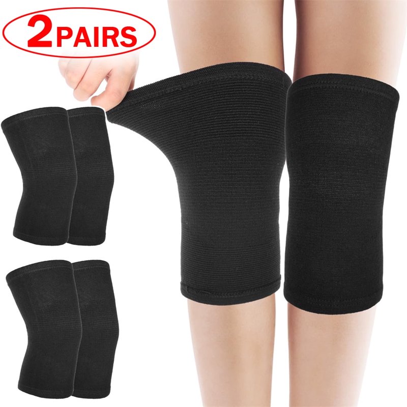 Breathable Compression Knee Pads 2 Pairs Support Sleeves for Sports & Exercise