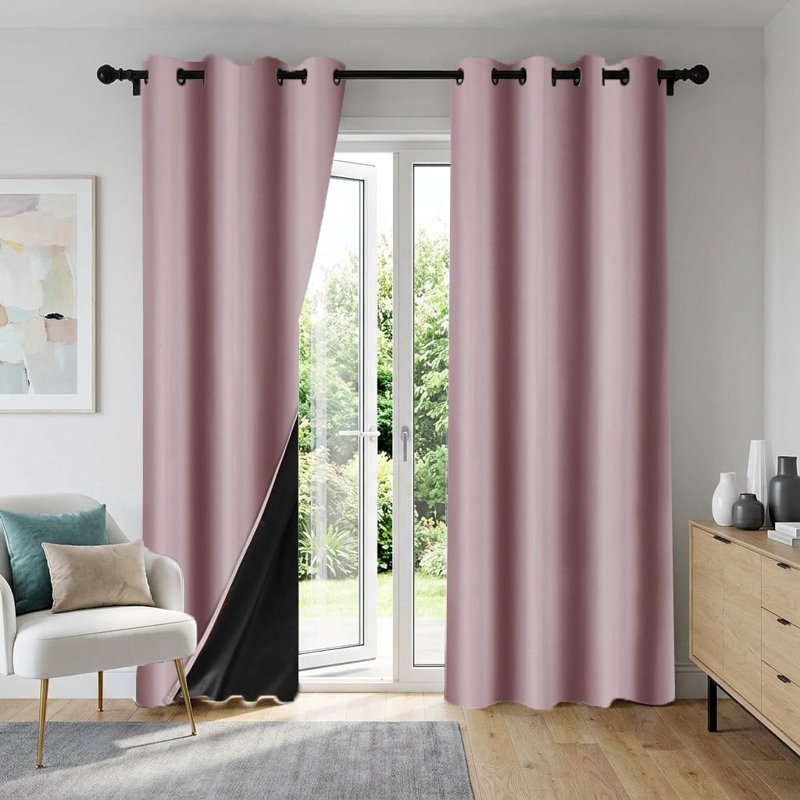 Blackout Window Curtains Set - Room Darkening Thermal Insulated Drapes