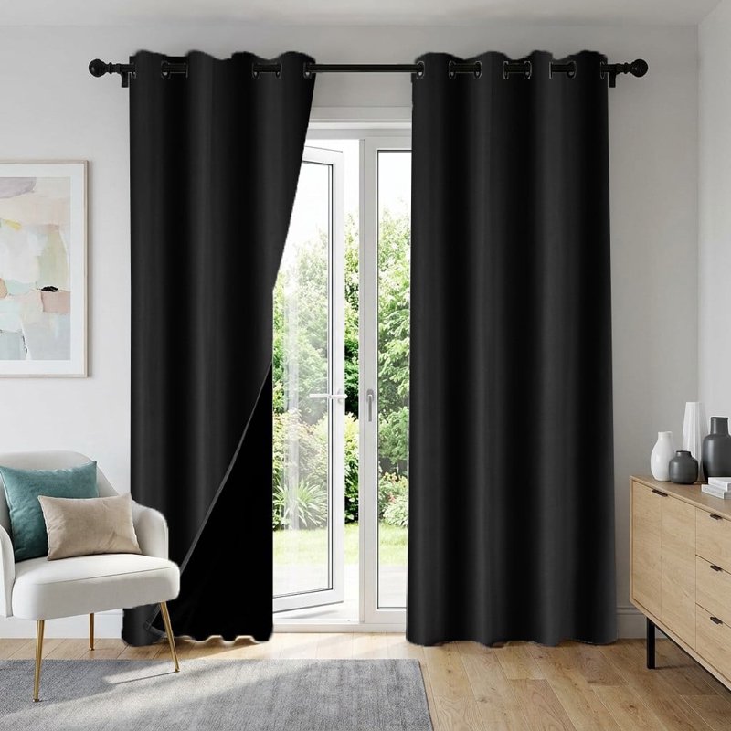 Blackout Window Curtains 2 Panels Thermal Insulated Room Darkening Drapes