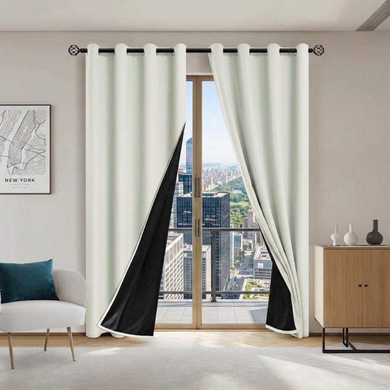 Blackout Window Curtains 2 Panels Thermal Insulated Room Darkening Drapes