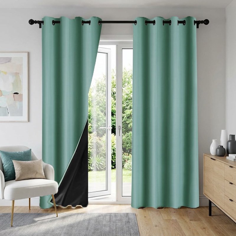 Blackout Window Curtains Pack of 2 Thermal Insulated Room Darkening Drapes