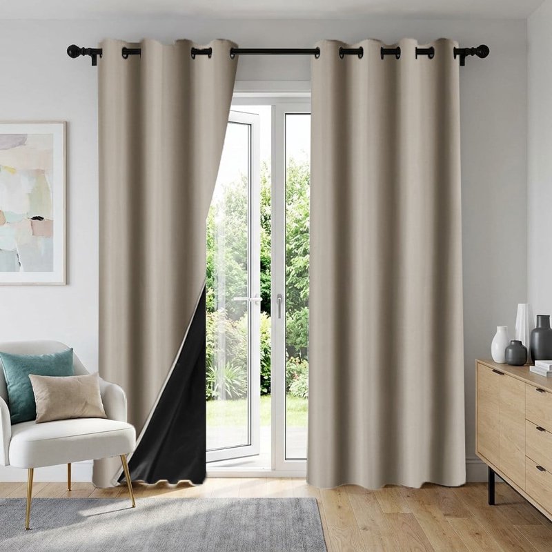 Blackout Window Curtains 2 Panels Thermal Insulated Room Darkening Drapes