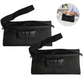 Lockable Money Pouch Set - 2 Polyester Cash Bags with Metal Locks, Compact Portable Design