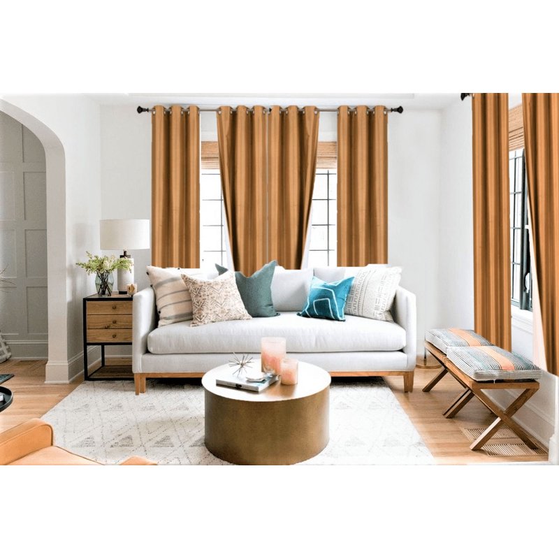 Blackout Window Curtain Panels 2 Pack 84 Inch Thermal Insulated Heavy Thick Grommet Top
