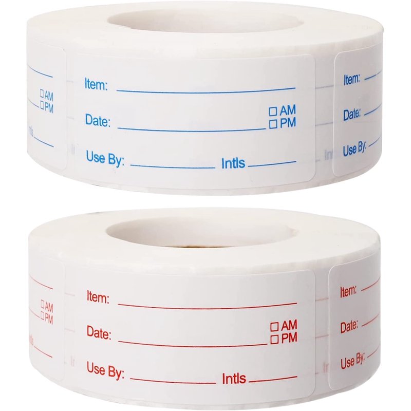 Removable Food Labels Set - 1000 Pieces, 1x2 Inch Date Stickers for Freezer & Refrigerator