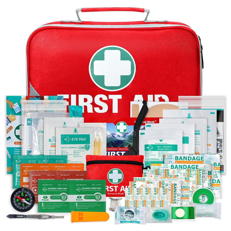 Comprehensive 258-Piece First Aid Kit with Mini Emergency Supplies for Travel Home Car