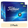 (2 Pack) 2024 Titleist Tour Soft Golf Balls – Green, 12 Pack