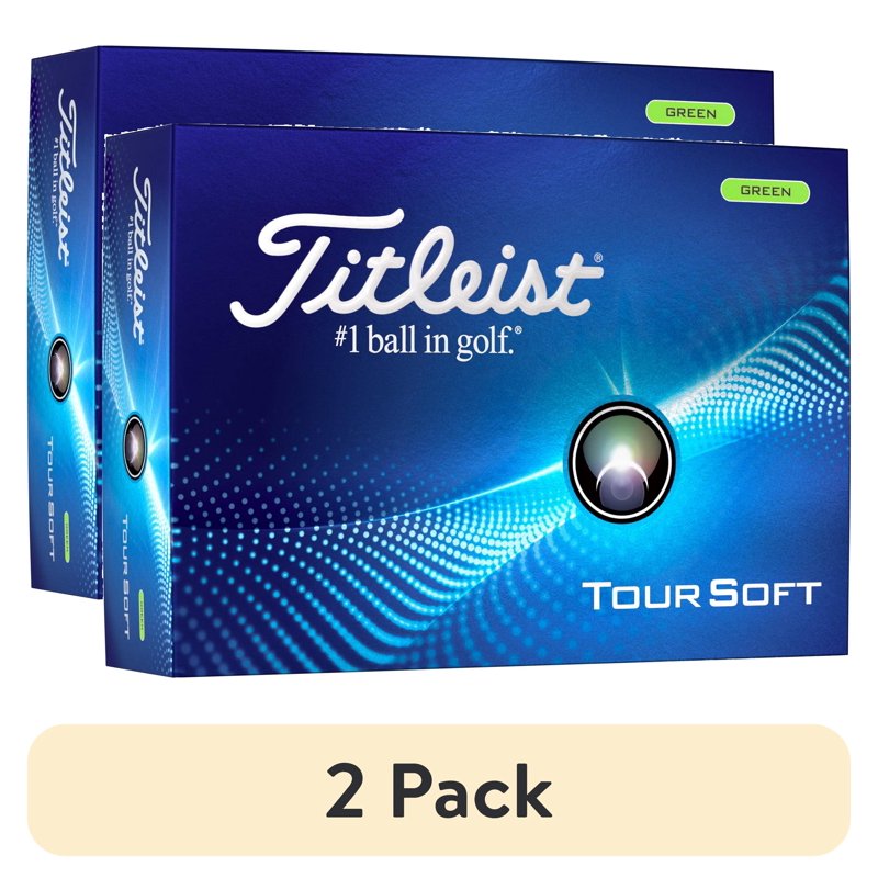 (2 Pack) 2024 Titleist Tour Soft Golf Balls – Green, 12 Pack