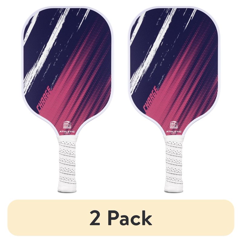 (2 Pack) Athletic Works Charge Pickleball Paddle - Pink, Navy, White