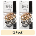 2 Pack Multi-Color Hinged Alloy Jewelry Clasps with Jump Rings for DIY Jewelry Making