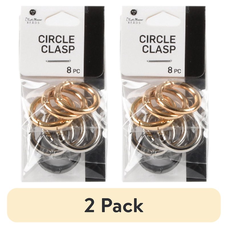 2 Pack Multi-Color Hinged Alloy Jewelry Clasps with Jump Rings for DIY Jewelry Making
