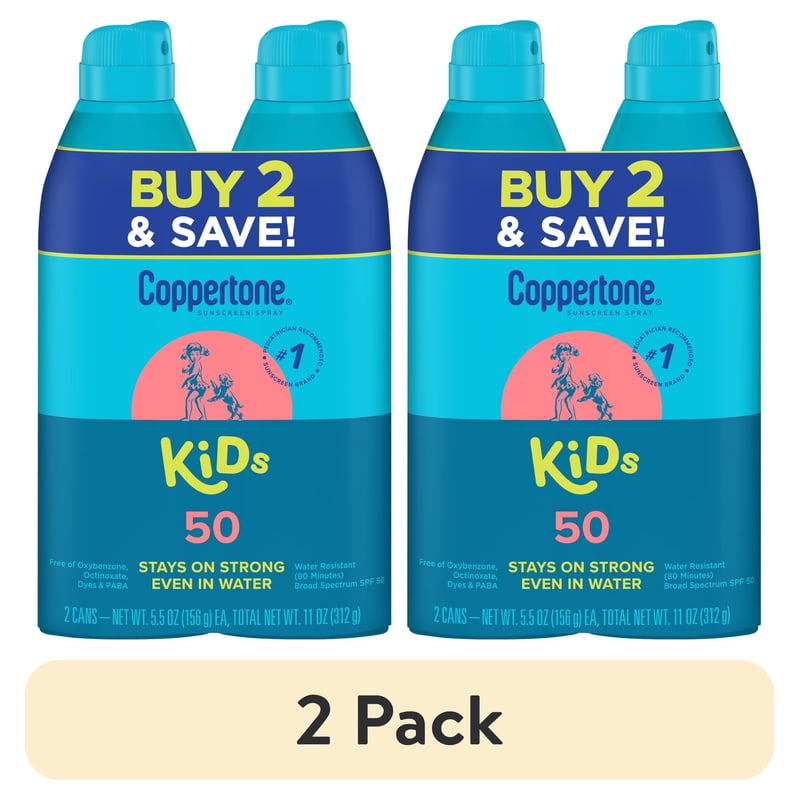 Kids Sunscreen Spray SPF 50 - Water-Resistant, Broad Spectrum Sun Protection