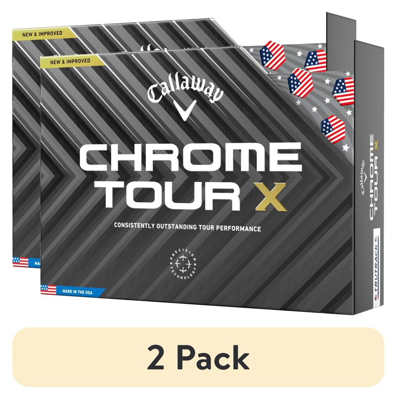 (2 Pack) Callaway Chrome Tour X TruTrack Golf Balls - 24 Balls New