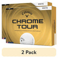 (2 Pack) Callaway 2026 Chrome Tour Golf Balls - White, 12pk - Variation: 2026 White 2 Pack