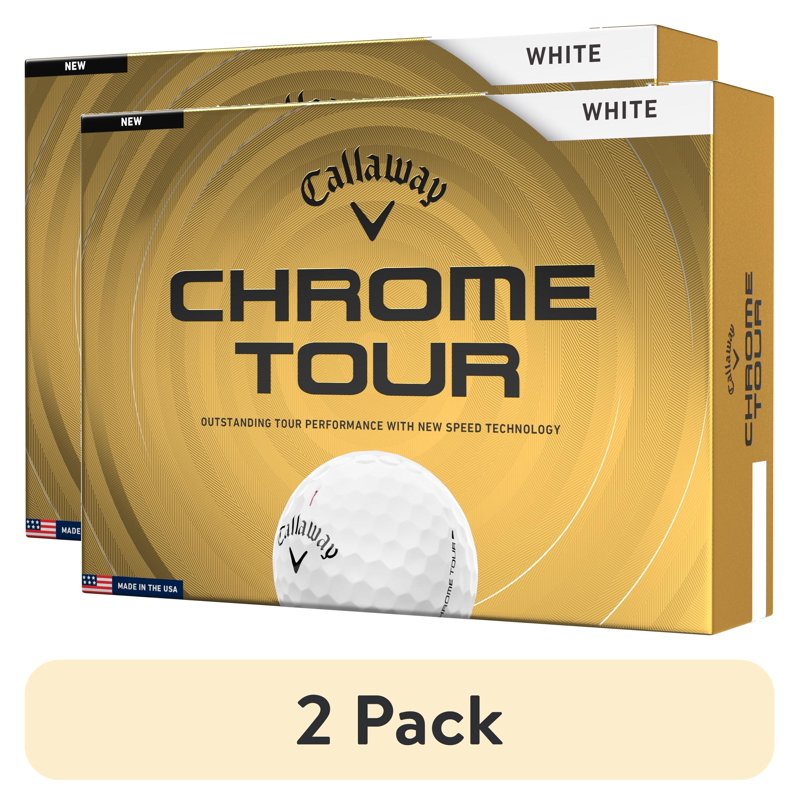 (2 Pack) Callaway 2026 Chrome Tour Golf Balls - White, 12pk - Variation: 2026 White 2 Pack