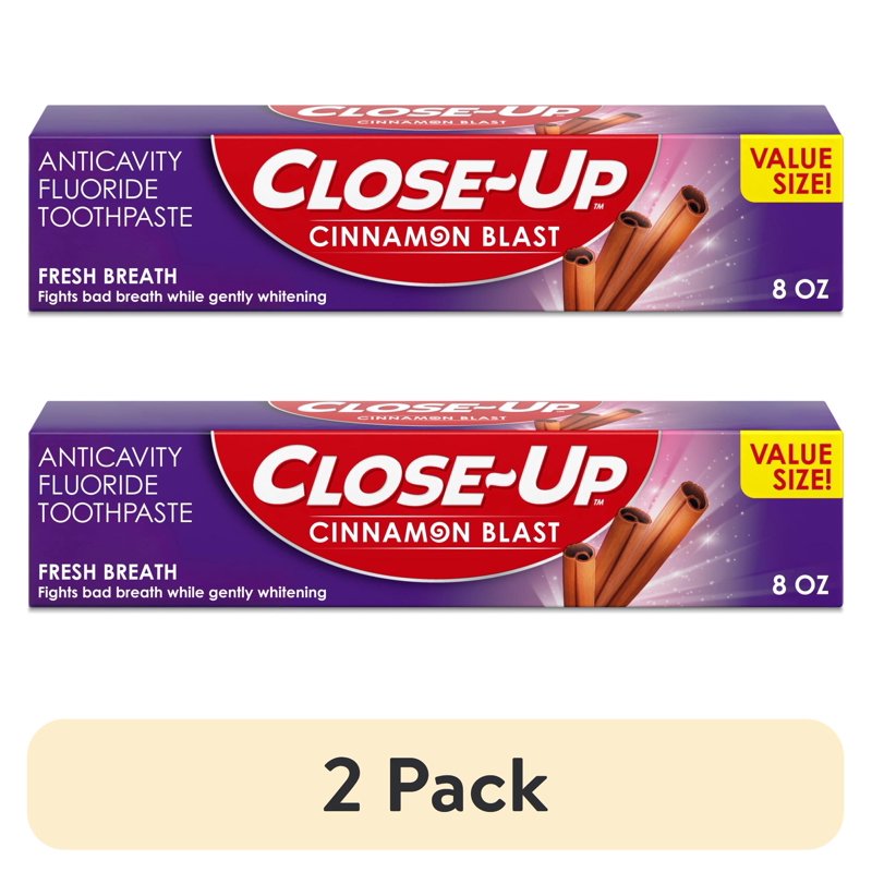 Cinnamon Flavored Anticavity Toothpaste Pack - Fluoride, 8 oz