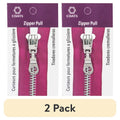 Metal Zipper Pulls Set - Silver, Pack of 2, Stylish Replacement Accessory