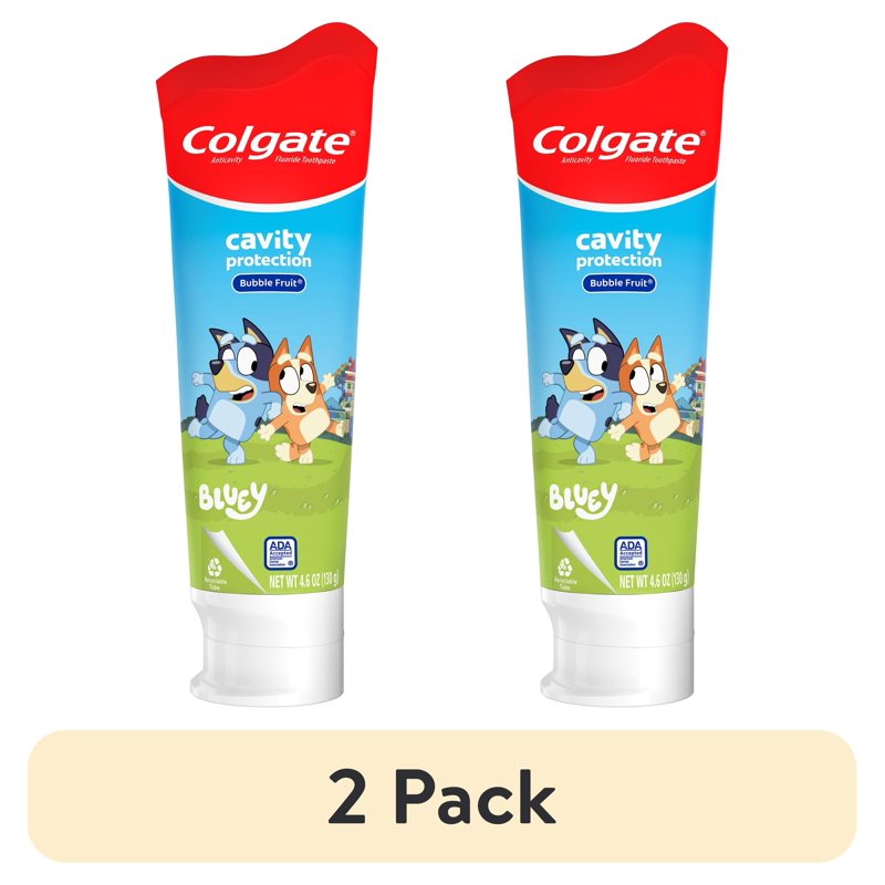 Kids Bubblegum Fruit Flavored Fluoride Toothpaste - 4.6 oz, 2 Pack