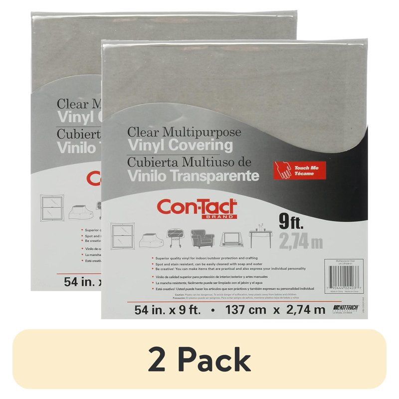 Clear Vinyl Covering Roll 54 in x 9 ft Multi-Purpose Surface Protection