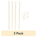 Gold Dainty Long Chain Jewelry Making Set - 4 Pieces, 7.5 Inch Link