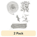 Jewelry Findings Starter Pack - Silver Finish, 75 Pieces for Earrings, Necklaces & Bracelets