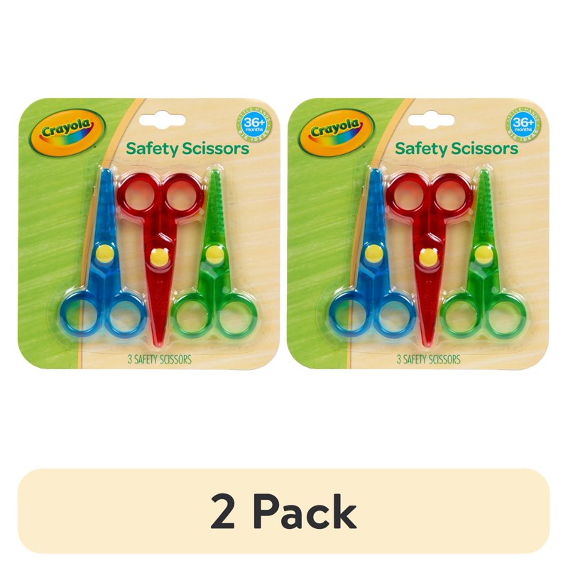 Kids Safety Scissors Set - 3 Shapes, Toddler Art Supplies for Ages 3+