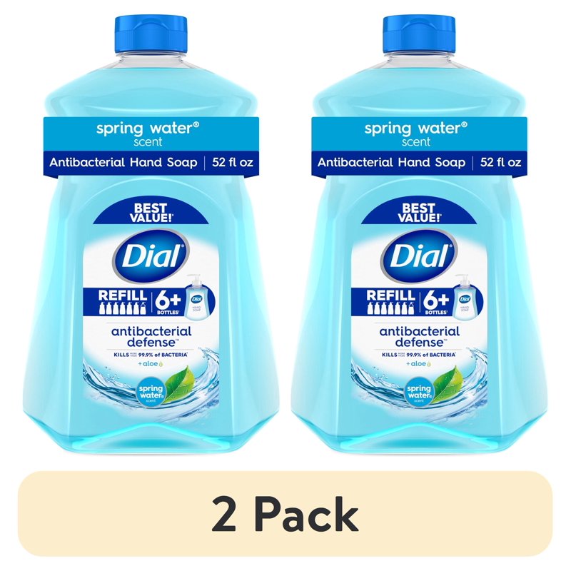 Antibacterial Liquid Hand Soap Refill Pack – 52 Fl Oz, Powerfully Kills 99.99% Bacteria