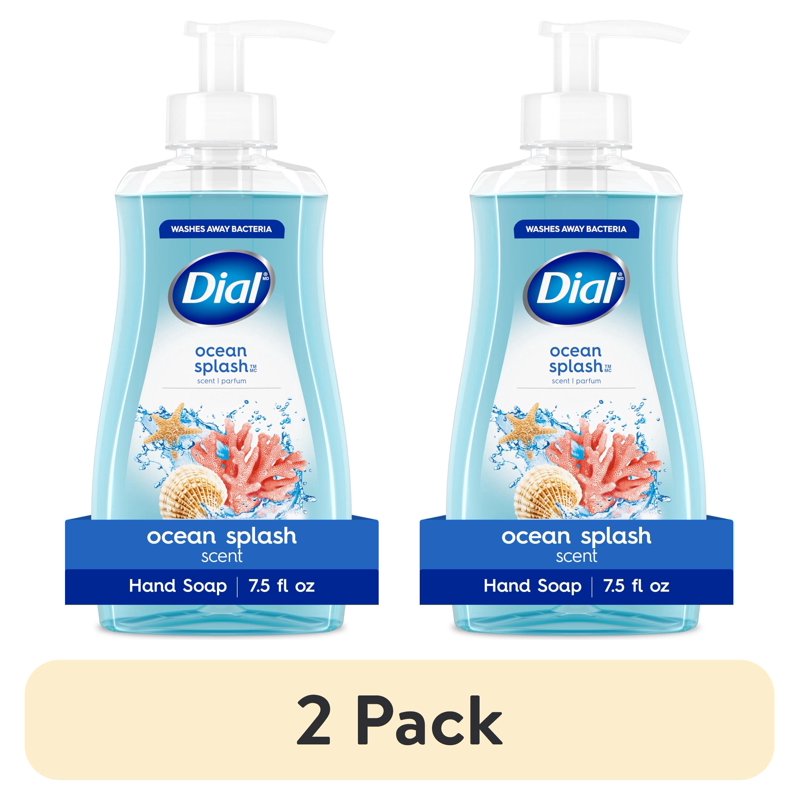 Liquid Hand Soap 2 Pack - Gentle, Deep Cleansing, pH Balanced, Ocean Splash Scent