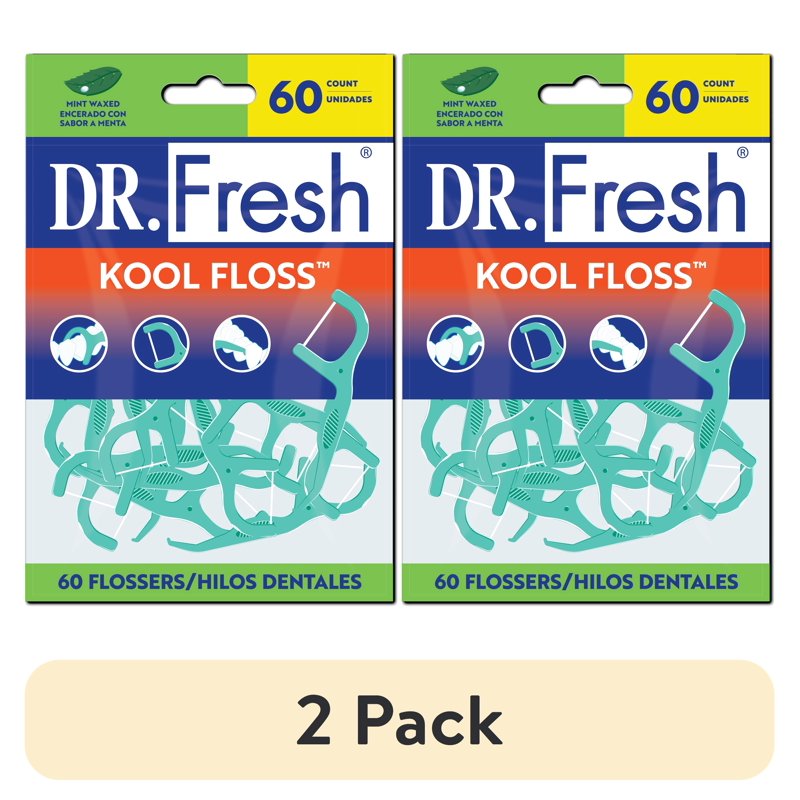 Dental Floss Picks Mint Waxed 60 Count - Resealable Pack for Better Oral Hygiene
