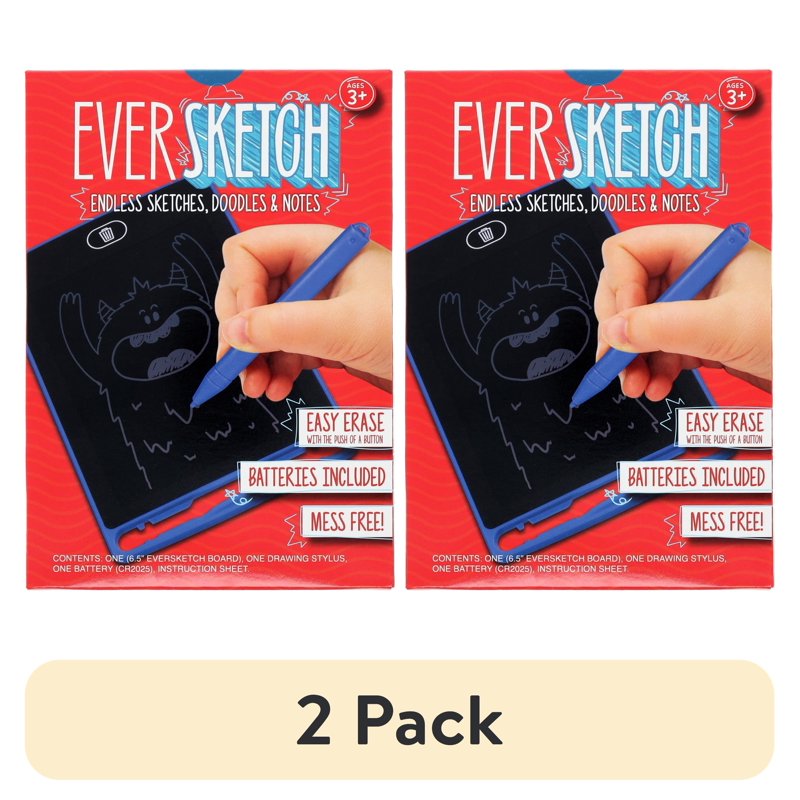 Child Drawing Tablet 6.5-Inch Digital Art Toy for Ages 3+ - 2 Pack