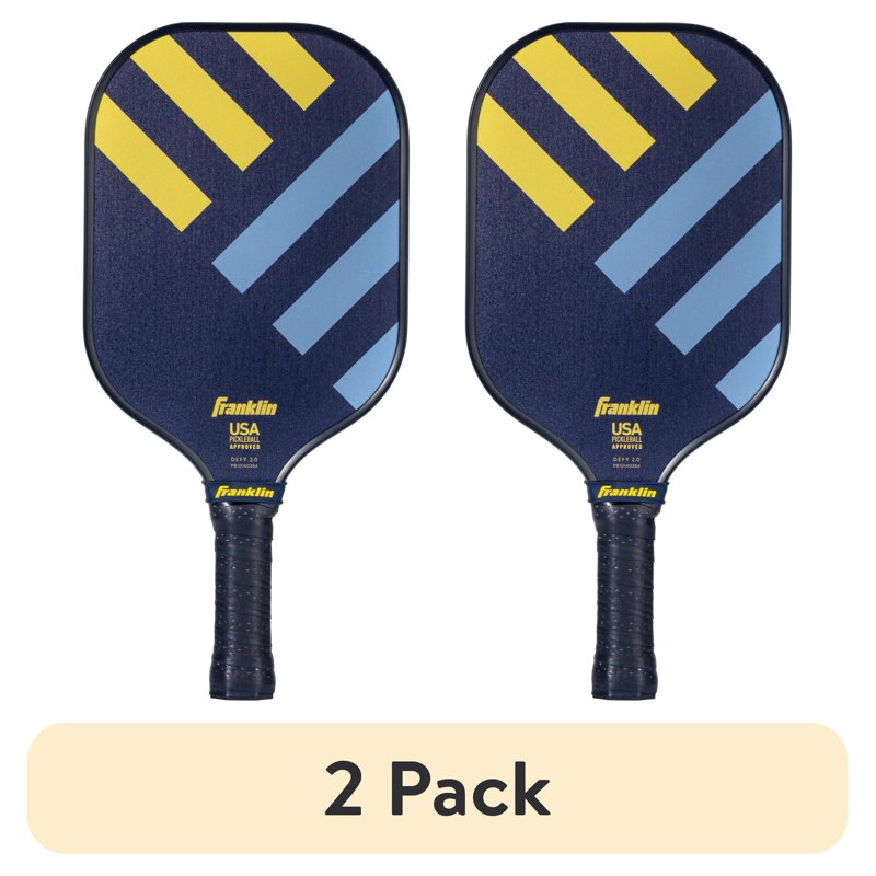 (2 Pack) Franklin Pickleball Paddles - DEFY Textured Fiberglass Surface, Polypropylene Core - USA Pickleball Approved