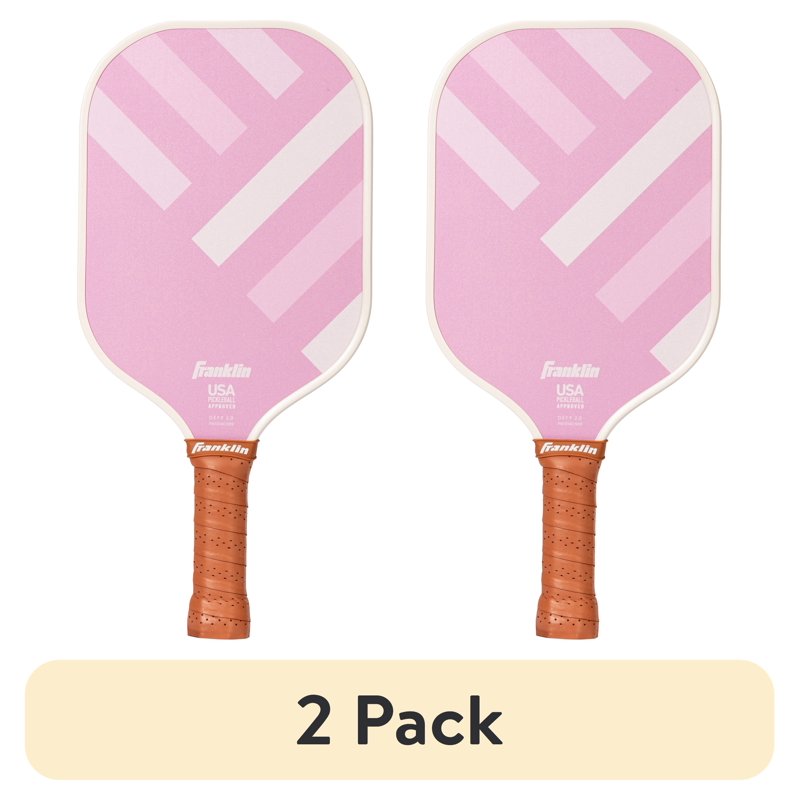(2 Pack) Pickleball Paddle DEFY - Textured Fiberglass Surface + Polypropylene Core - Official USAP Approved - Pink