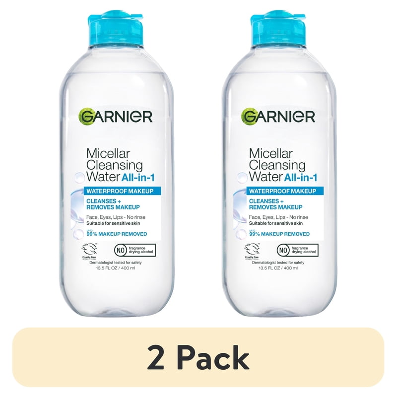 Micellar Cleansing Water Waterproof Makeup Remover Face Cleanser 13.5 fl oz