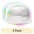 Customizable White Bucket Hat for DIY & Personalization - 2 Pack