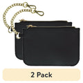 Small Wallet with Chain - Compact Zipper Card & Cash Organizer
