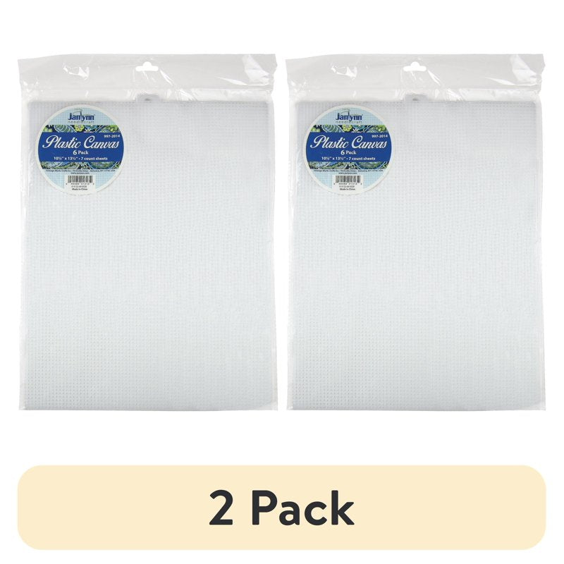 Plastic Canvas Sheets Pack of 6 - 7 Count Clear Crafting Canvas for Cross-Stitch & Embroidery
