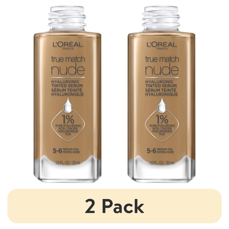 (2 pack) L'Oreal Paris True Match Hyaluronic Tinted Serum Foundation