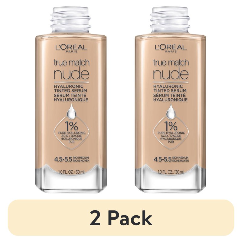 (2 pack) L'Oreal Paris True Match Hyaluronic Tinted Serum Foundation