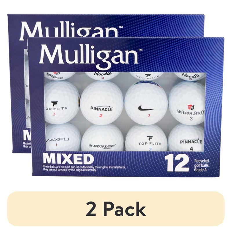 Recycled White Golf Balls 12-Pack - Mixed Brands for Practice & Play
