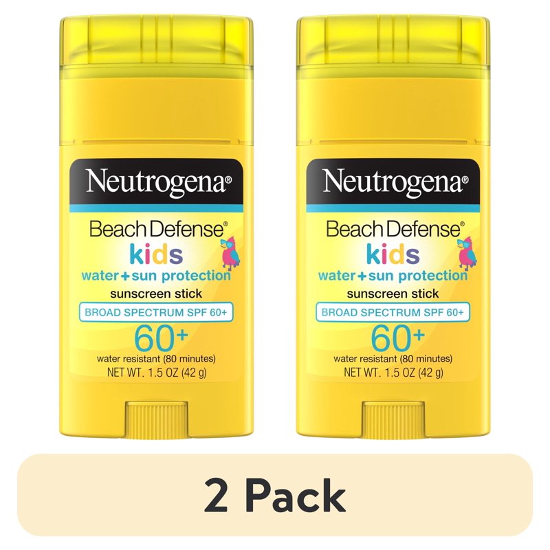Kids Sunscreen Stick SPF 60+ Water-Resistant Sunblock for Face & Body