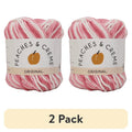 Cotton Yarn for Knitting & Crafting - 2 Pack, Strawberry, 2 oz