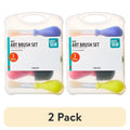 Kids' Art Brush Set - 5 Assorted Shape Paint Brushes with Case - 2 Pack