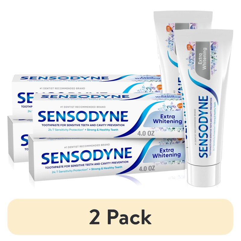 (4 Pack) Sensitive Whitening Toothpaste for Adults - Mint Flavor, 4 Oz