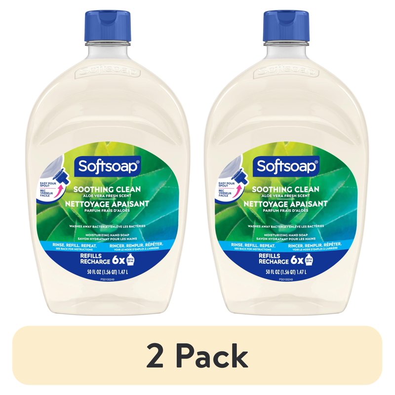 Liquid Hand Soap Refill Pack - Aloe Vera Fresh Scent 50 fl oz (2 Pack)