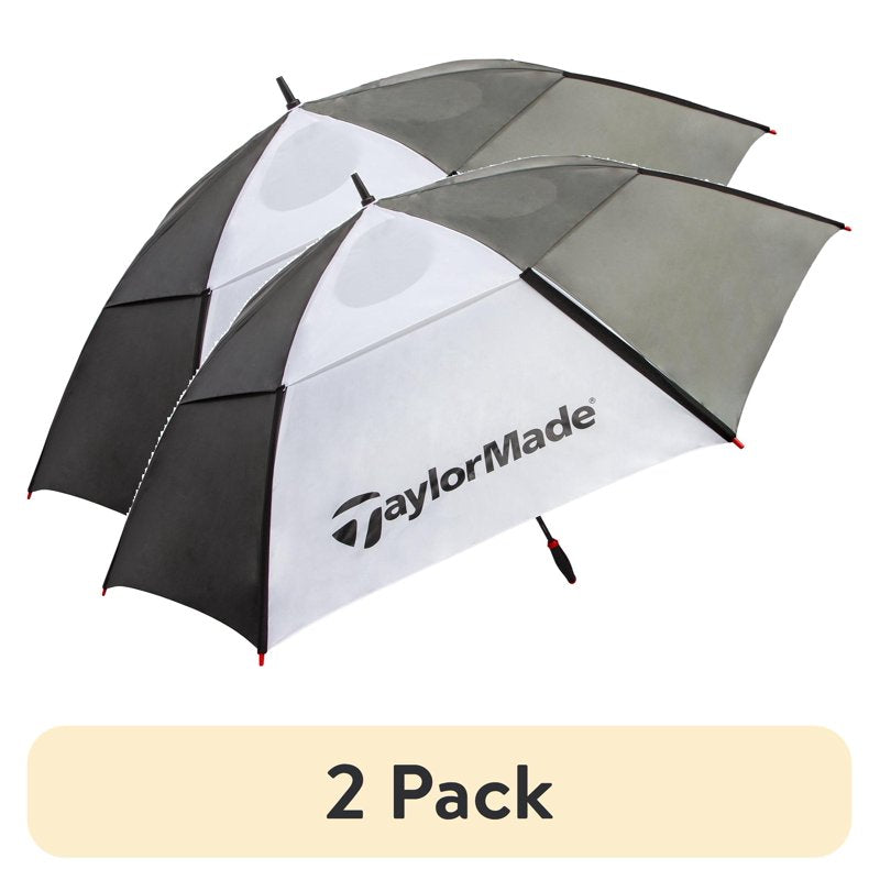 Auto Open 68-Inch Vented Golf Umbrella - Black and White