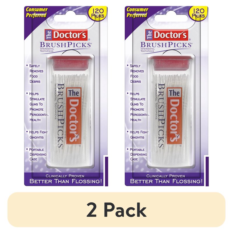 2 Pack Dental Pick & Interdental Brush Set - Oral Hygiene Toothpicks