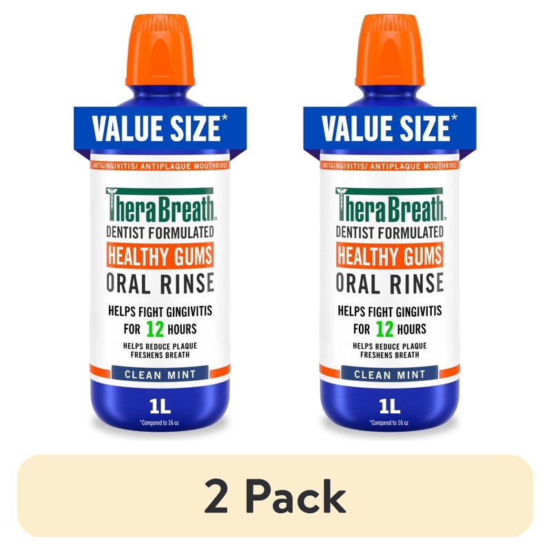 Gum Care Mouthwash for Gingivitis & Plaque Prevention - 2 Pack 1L